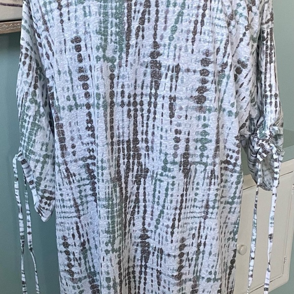 Cover Up Beach/Pool Dress Size 6 By Asos Design Adjustable Sleeves W/ Ties EUC - Picture 3 of 7